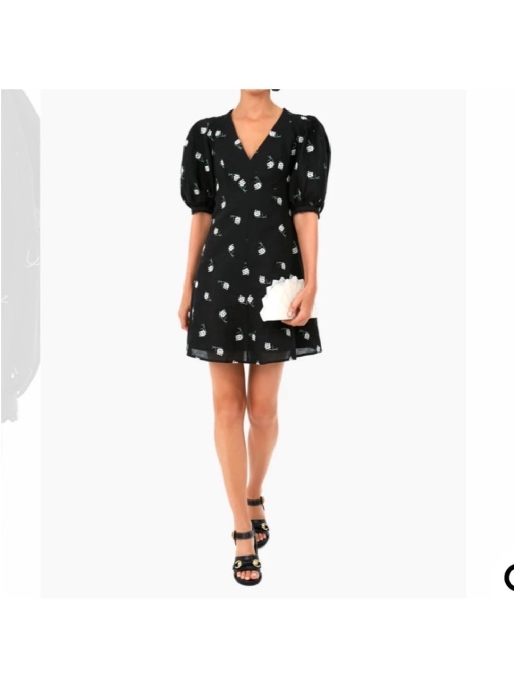 NEW Tuckernuck Black Baby's Breath Serena Mini Dress XL NWT Linen-Cotton - Picture 2 of 11